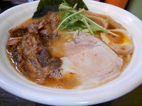 「《限定》　奏龍海老味噌ラーメン＋豚軟骨」@ぶしもりや めんめんの写真