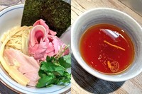 「【気まぐれ限定】あっさり鶏つけそば ￥800」@中華そば 四つ葉の写真