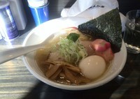 「しおらーめん（大盛り）+味玉」@燵家製麺の写真