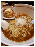 「かけらーめん600円＋かまあげらーめん300円」@らーめん かねかつの写真