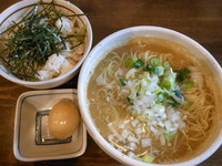 「鯛煮干しらーめん＆〆の鯛茶漬け飯セット＋味玉」@麺処 井の庄の写真