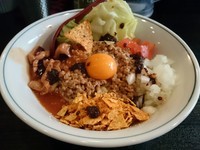 「まぜそば×ドン蛸ス800円＋追い飯50円＋ビール」@雨ニモマケズの写真