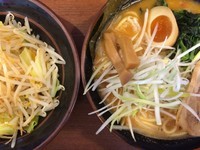 「豚骨味噌ラーメン(並) 780円（モヤキャベ 150円）」@横浜家系ラーメン宮本商店の写真