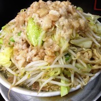 「ラーメン（400ｇ；全マシ）＋生卵」@ラーメン 富次郎の写真