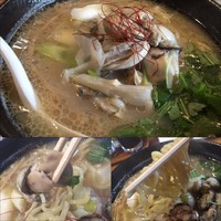 「【正月限定】牡蠣そば700円＋生ビール」@麺屋 鶏口の写真