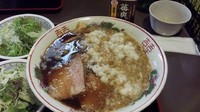 「高井田風背脂そば　600円」@宮崎郷土料理 どぎゃんの写真