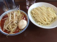 「辛味噌野菜つけ麺＋煮玉子」@ラーメン ひかりの写真