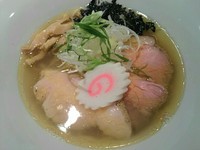 「豊深煮干しそば（塩・平打ち麺）750円」@麺や 虎徹の写真
