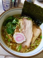 「【気まぐれ限定】かつお香る中華そば￥800＋かんぱち￥300」@中華そば 四つ葉の写真