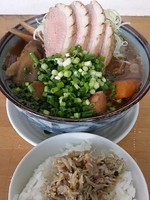 「B)けんちん蕎麦鴨ロースを添えて1,300円+セット飯」@MENYA 食い味の道有楽の写真