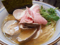 「蛤そば＋握り」@中華そば 四つ葉の写真