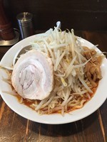 「ラーメン、野菜中盛り、ニンニク、アブラ、辛味」@つけめん らーめん 荒海の写真