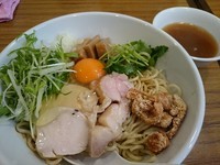 「【限定】鶏の汁なしあえそばスープ付800円」@らーめん カッパハウスの写真