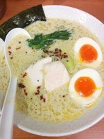 「濃厚牡蠣白湯そば(880円)+味玉(100円)」@福の神食堂の写真