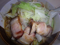 「カレーラーメン(750円)、コシヒカリご飯(100円)」@ジャパンラーメン高嶋の写真