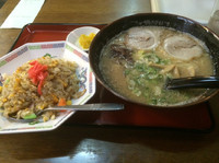 「炒飯セット（ラーメン＋半チャーハン＋漬物）780円」@竹ちゃんの写真