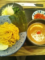 「えび辛つけ麺（味玉トッピング）」@一番舎の写真