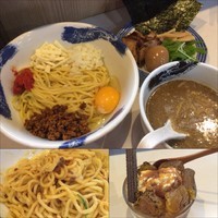 「辛玉つけめん 800円 ＋季節のデザート 250円」@麺屋 扇 SENの写真