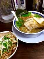 「汁 魚介塩760円＋チャーシュー丼300円」@丸直の写真