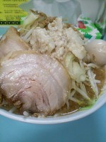 「らーめん王子☆リッチ＋味玉（全マシ）」@らーめん☆王子の写真