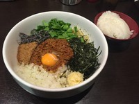 「台湾まぜそば(850円)+ライス(サービス)」@台湾まぜそば・油そば専門 あびすけ 西新宿7丁目店の写真