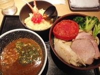 「【限定】蟹トマトつけ麺　800円（中盛同料金）」@麺屋 一燈の写真