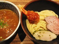 「【限定】蟹トマトつけ麺（リゾット風プチライス付）　800円」@ラーメン燈郎の写真