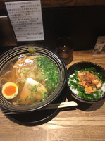 「幻の塩豚ラーメン＆肉ネギ丼」@まぜそば 凜々亭 越谷分店の写真