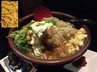 「ぬーどる＋辛味玉」@江戸川ヌードル 悪代官の写真