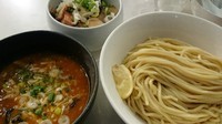 「つけ麺（味噌）+チャーシュー飯」@麺処 ほん田 東京駅一番街店の写真