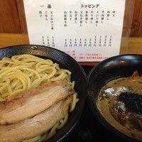 「つけ麺中＋肉半増し＋味玉」@つけめん・らあめん 福は内の写真