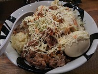 「ジャンクまぜそば　（大盛：無料）　＋味玉：㋚券　※トッピ全入」@凌駕IDEAの写真