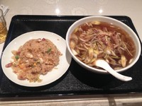 「ねぎそば・半チャーハン 900円」@天天の写真