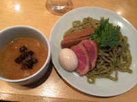 「味玉鴨白湯つけそば（1000円）」@紫 くろ㐂の写真