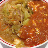 「蒙古タンメン野菜大盛＋定食」@蒙古タンメン 中本 東池袋店の写真