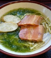 「アーサそば(中)」@那覇なかむらそばの写真