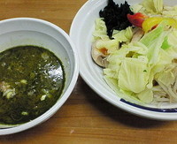「みどりつけ麺（クーポンで半煮玉子選択）　８００円」@ゆきラーメン 山手の写真