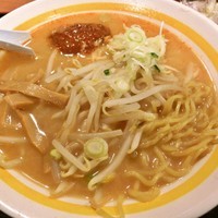 「辛味噌ラーメン＋ドライカレー(350円＋200円)」@半田屋 水沢店の写真
