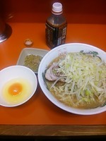 「小ラーメン野菜、和ッカレー、極上生卵」@ラーメン二郎 相模大野店の写真