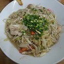 餡かけ揚げ蕎麦（豚骨Ver.）＋めんたいこご飯
