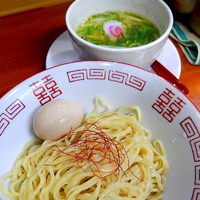 「柚子塩つけ麺＋味玉(950円）」@横浜中華そば 維新商店の写真