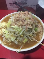 「辛普通盛、ヤサイ、ニンニク、アブラ、カラメ」@麺屋 鳳の写真