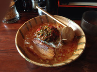 「【期間限定】ドラゴン味噌ラーメン（大盛り）800円＋100円」@北海道ラーメン 伝丸 都岡店の写真