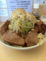 「ラーメン豚増し(ニンニク、アブラ、カラメ)」@自家製ラーメン 大者の写真