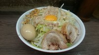 「小　汁なし　ニンニク野菜アブラ　味玉」@ラーメン二郎 横浜関内店の写真