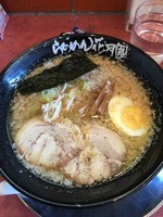 「嵐げんこつラーメン➕麺固め➕背脂多め」@らあめん花月嵐 浜野店の写真