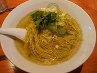 「しお (大盛) グリーン素らーめん」@麺屋 六感堂 Rock'anDoの写真