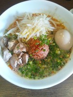 「汁あり坦々麺（味玉トッピング）」@どとんこつ 中村商店の写真