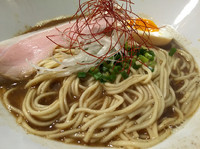 「☆チャレンジらーめん 黒鰹ソバ☆」@麺や 海老庵の写真