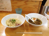 「特製煮干ソバ（黒）＋替玉＋たまご」@煮干中華ソバ イチカワの写真